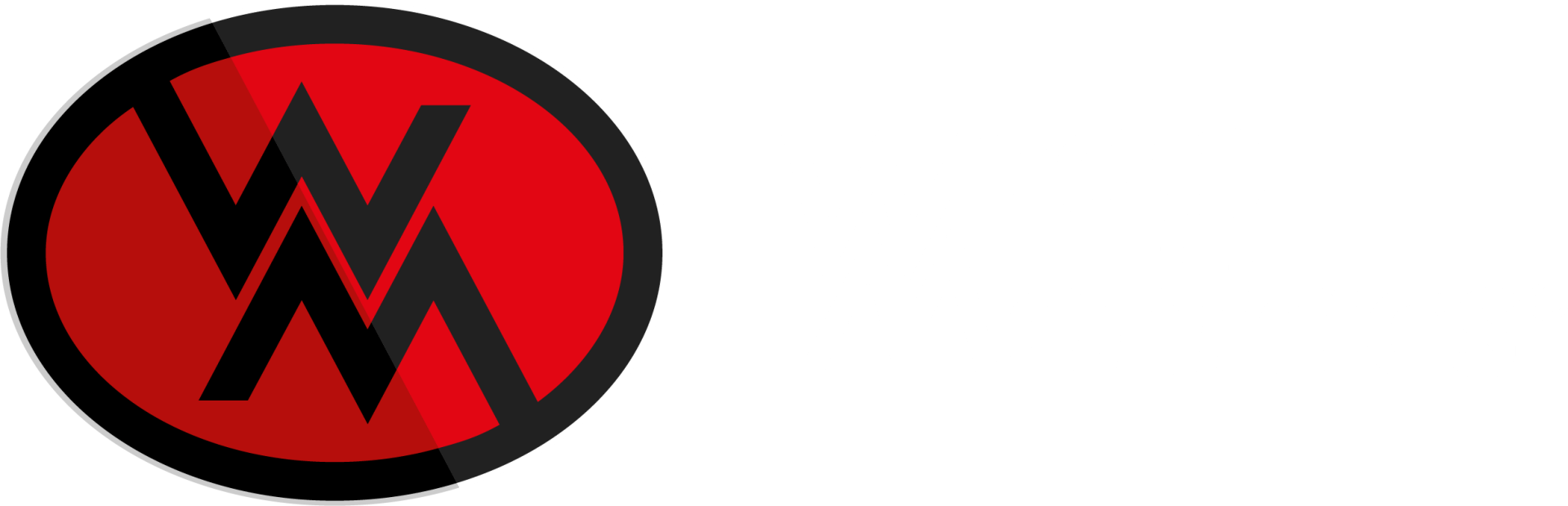 Red and black logo with stylized 
