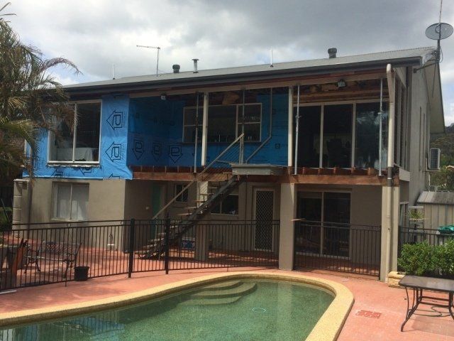 exterior of house being renovated
