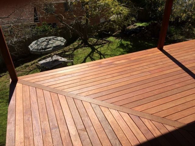 wood patio on house