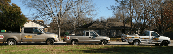 Truck on a pest control job site Bryan, TX