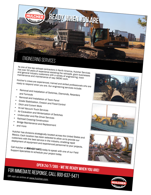 Hulcher Company Brochure 24/7 Emergency Response Call 800-637-5471