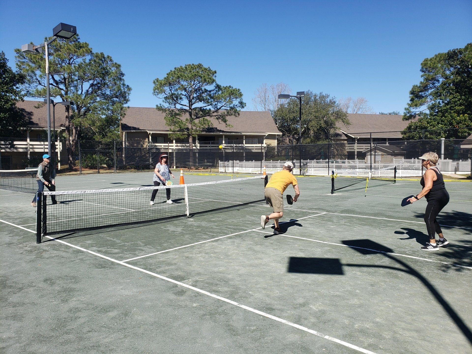 Seascape Aerial view of the tennis courts