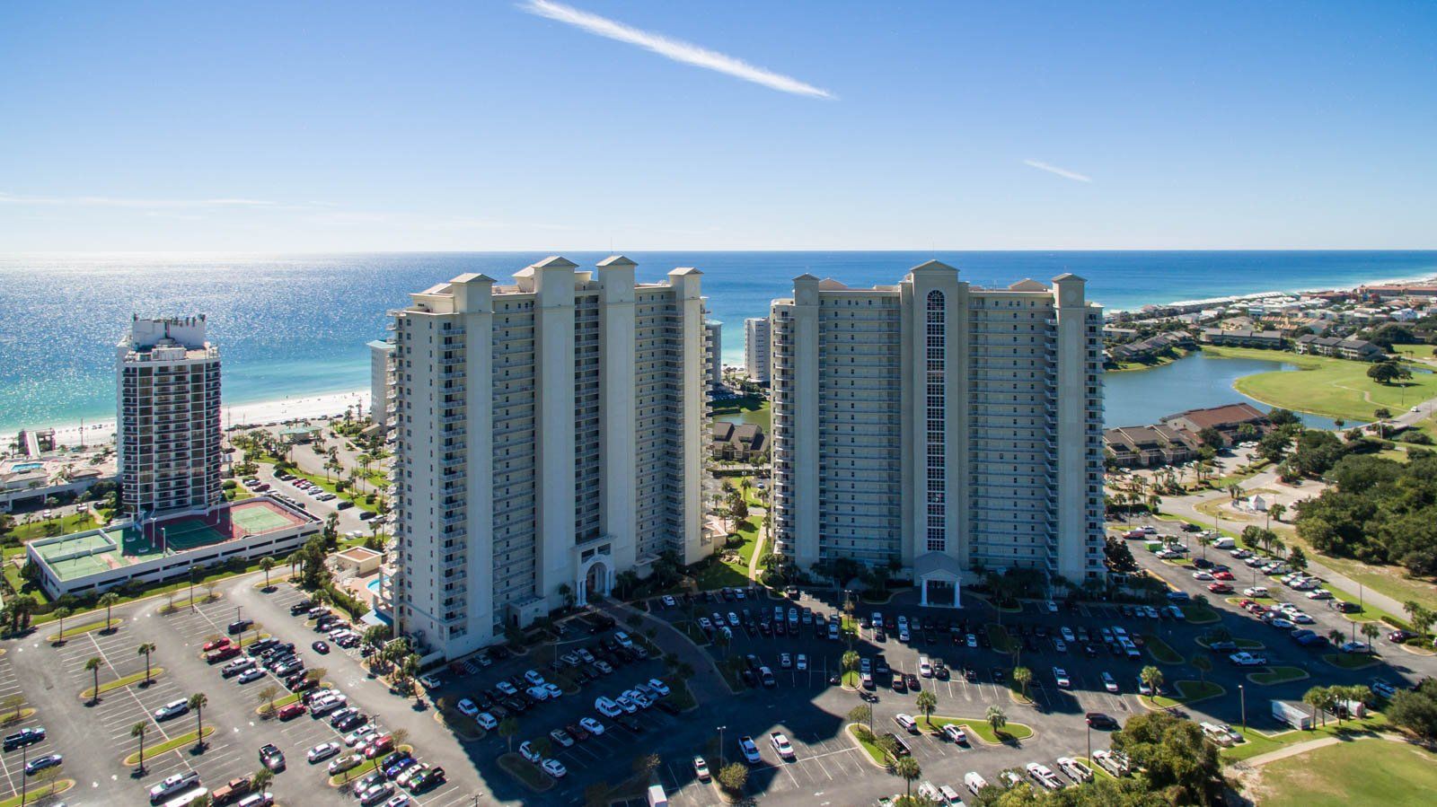 Seascape Condo Association aerial view taken from a drone