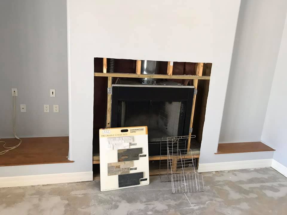 Installing Fireplace — Nokomis, FL — Bay Pointe Kitchen and Bath