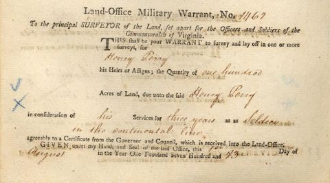 Bounty Land Warrant