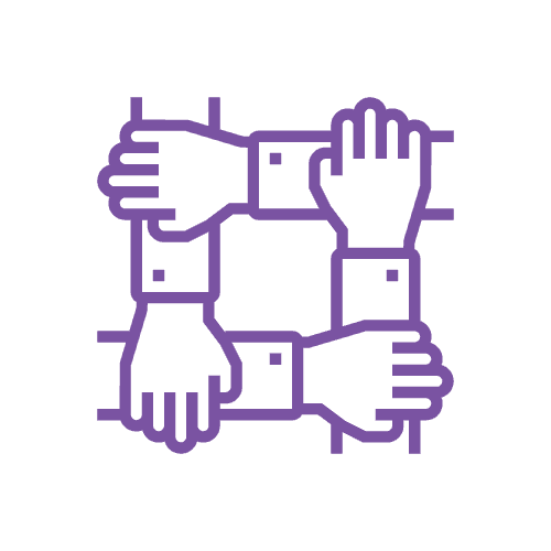 hands holding eachother vector