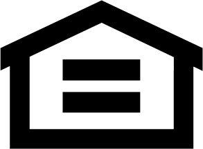 Black house outline with a centered equals sign inside