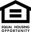 Equal Housing Opportunity logo with a black house and equal sign