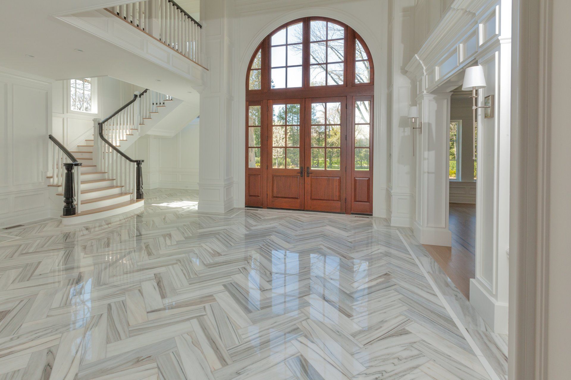 Beautiful tiling in bathroom near Syosset, NY
