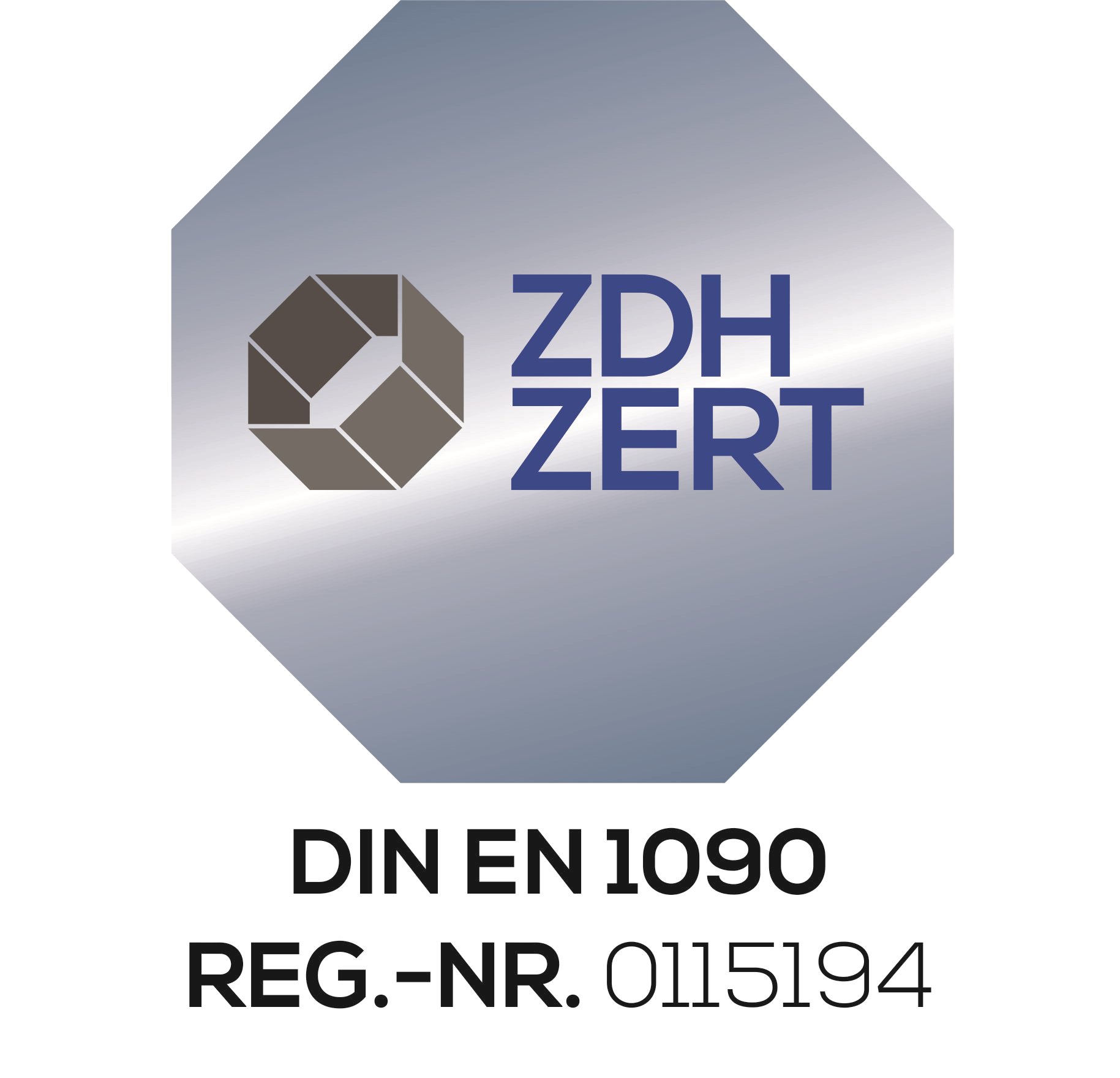 Auf weißem Hintergrund ist ein Logo für zdh zert zu sehen