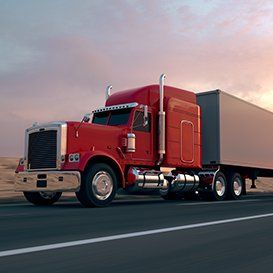 Truck moving on an highway road Truck moving on an highway road