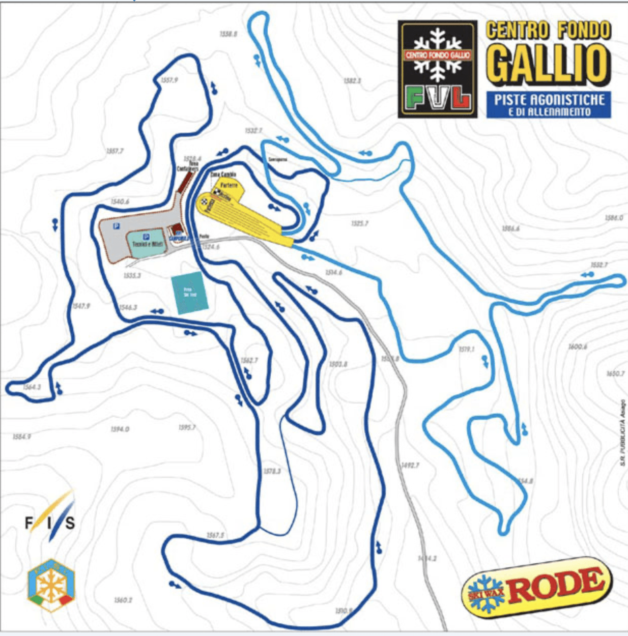 Gallio Competitive cross country ski map Gallio Competitive cross country ski map