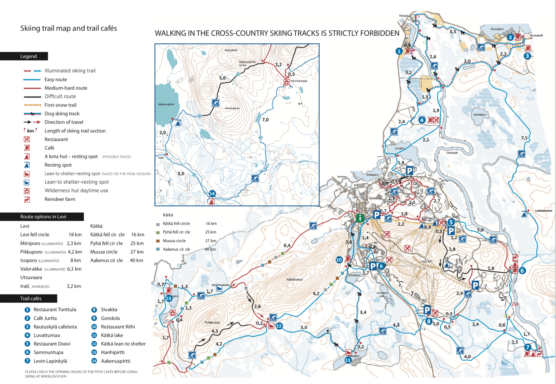 Levi cross country ski map Levi cross country ski map