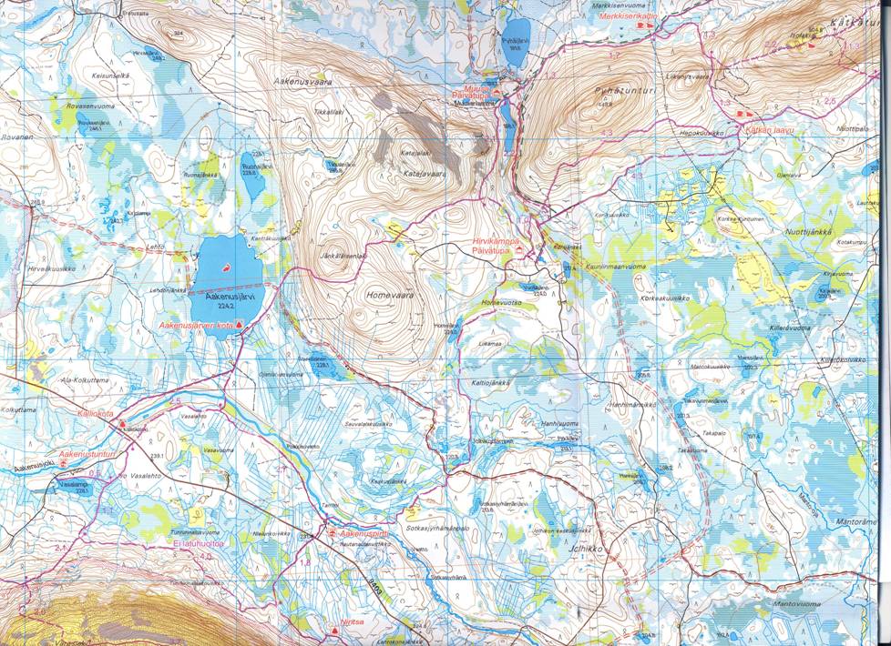 Levi extended cross country ski map Levi extended cross country ski map