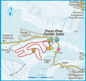 Val Gardena langlauf centre map Val Gardena langlauf centre map