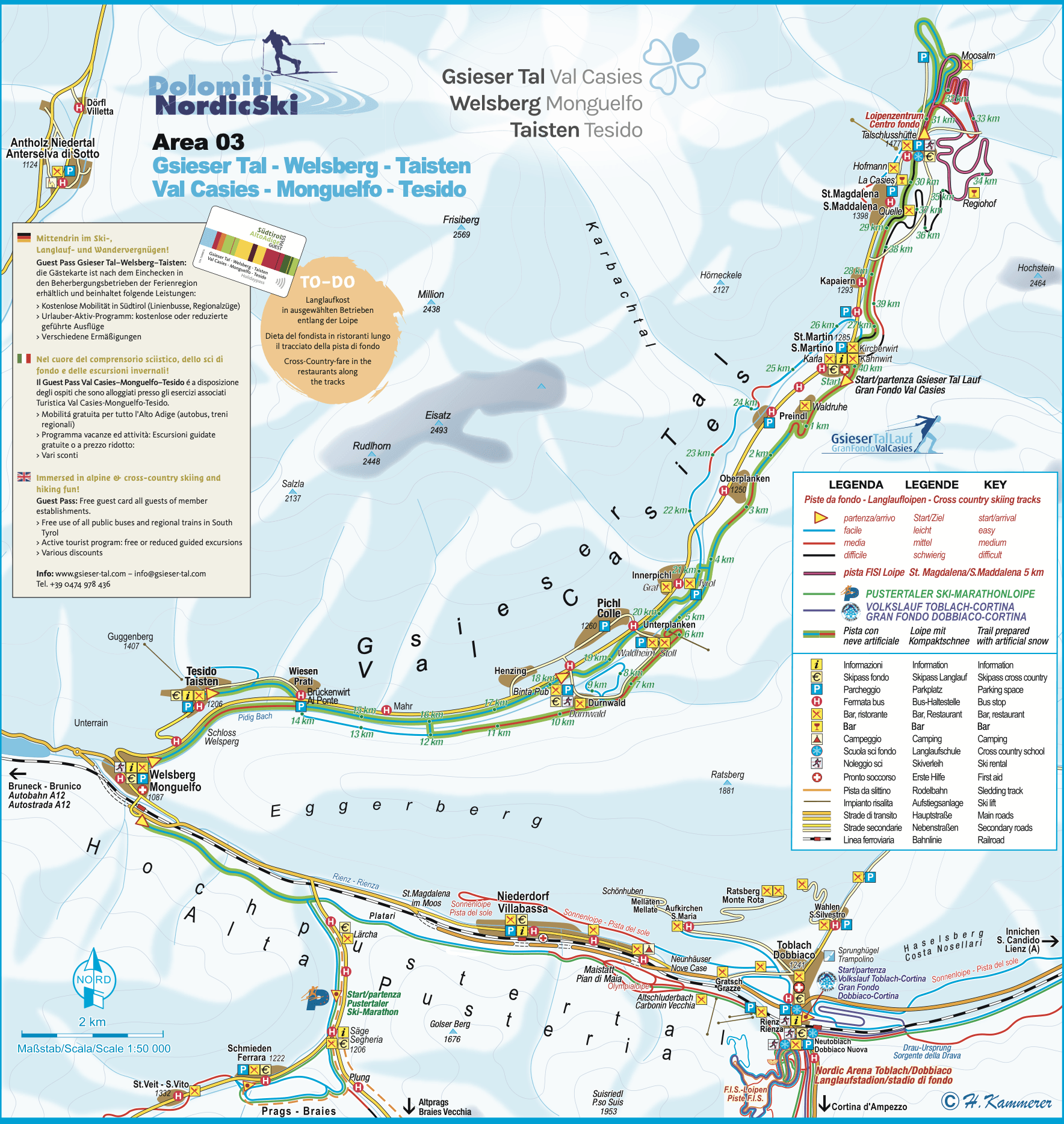 Val Casies cross country ski map Val Casies cross country ski map