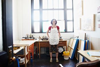 artist in studio