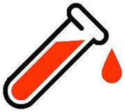 icona provetta con sangue