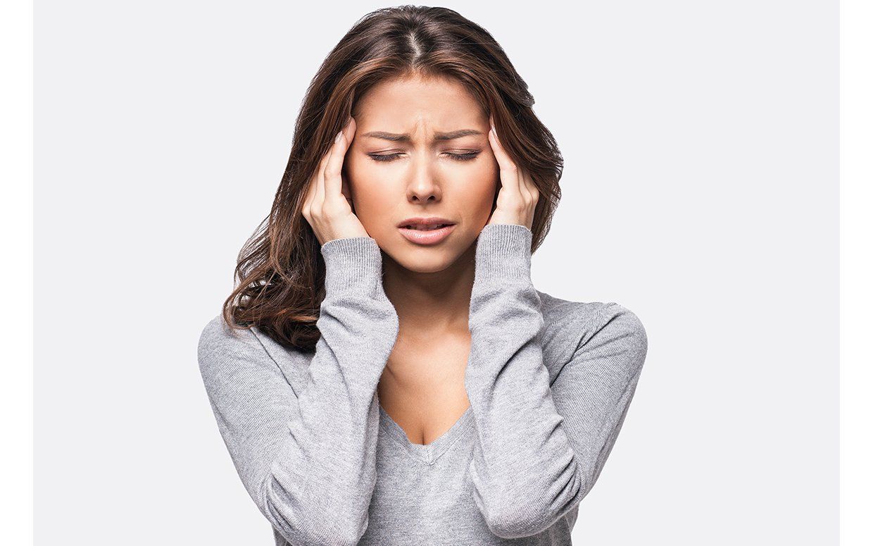 lady with headache