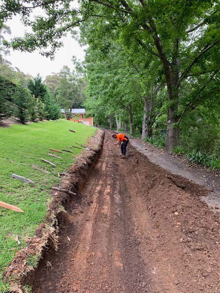 man digging