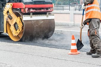 laying asphalt