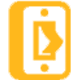A yellow and white icon of a light switch on a white background.