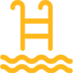 A yellow swimming pool icon with a ladder and waves.