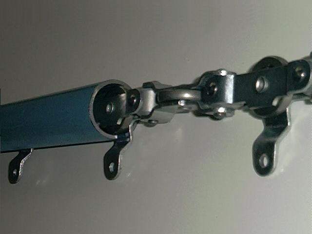 Economical Tube Track Systems and Components Painted Blue or Red