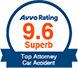 Avvo Rating 9.6 Superb Top Attorney Car Accident | Freeman & Fuson Franklin, TN