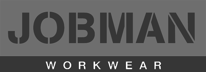 Un logo noir et blanc pour les vêtements de travail Jobman
