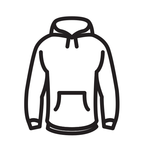 Un dessin en noir et blanc d'un sweat à capuche.