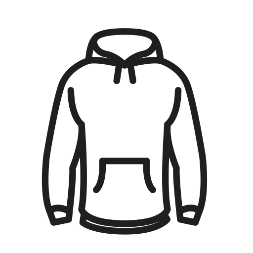 Un dessin en noir et blanc d'un sweat à capuche.