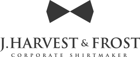 Le logo du fabricant de chemises d'entreprise J. Harvest & Frost comporte un nœud papillon.