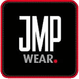 Le logo de jmp wear est un carré noir avec une bordure rouge.