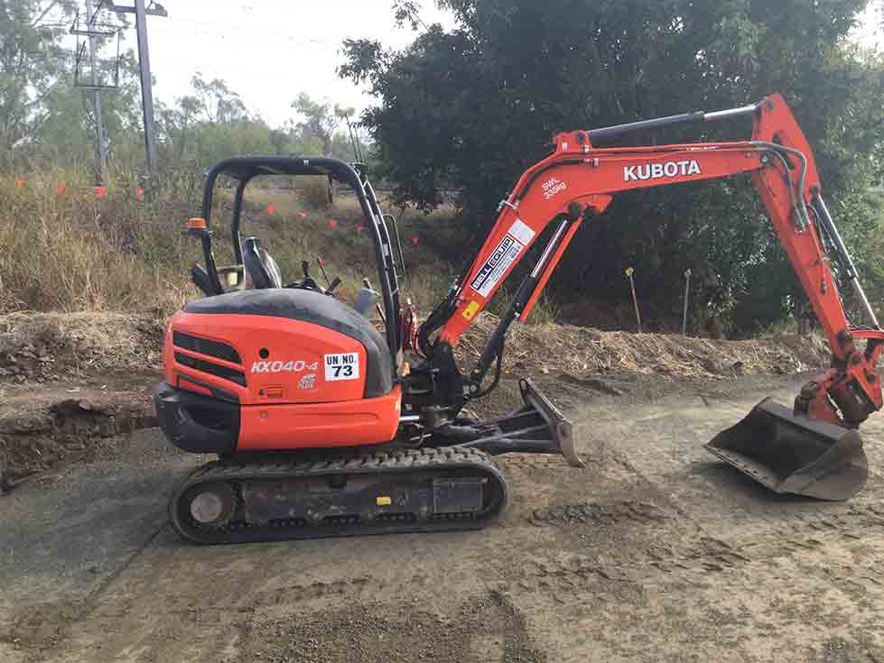 Kubota Excavator — Plant Hire In Rockhampton, QLD Kubota Excavator — Plant Hire In Rockhampton, QLD