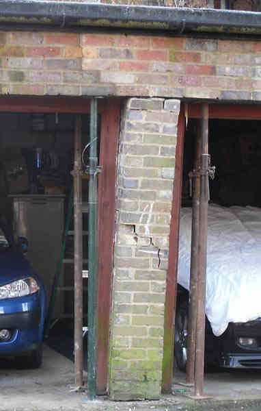 two garage door wooden frames