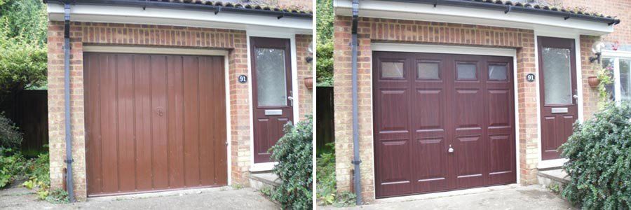 garage door wooden door