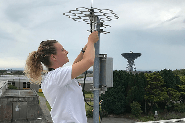 Engineer adjusts Ariel
