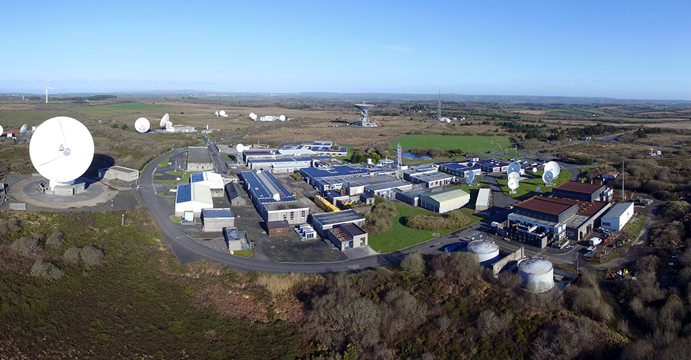 Aerial view of Goonhilly