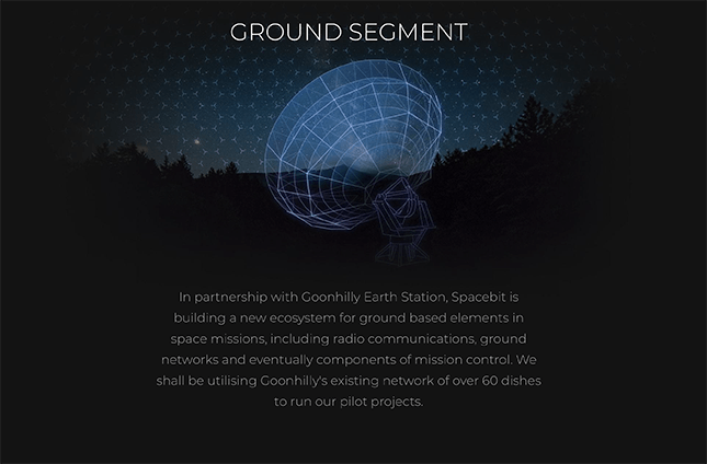 Section of website screen captured