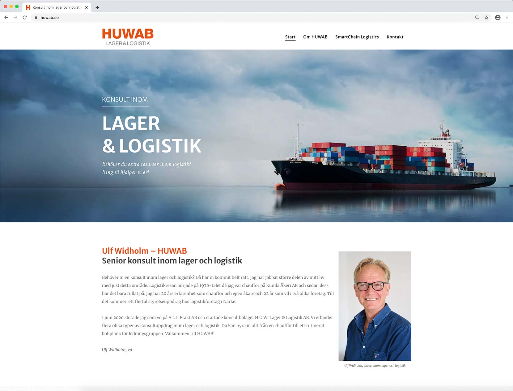 Hemsida för huwab.se