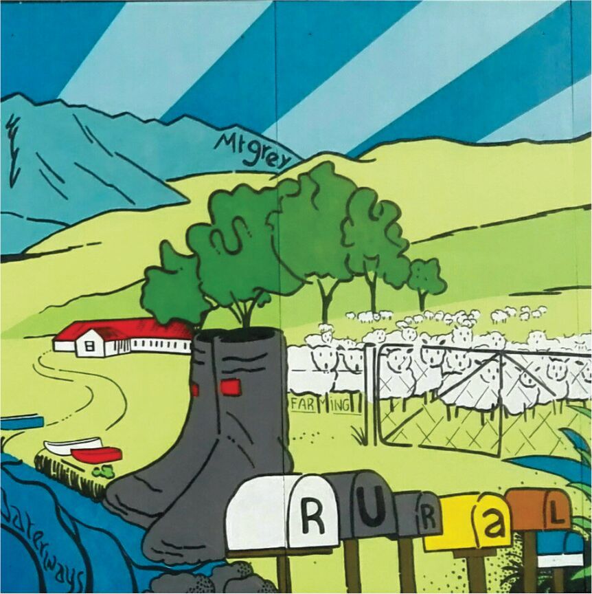 Mural, art, nz, artist, canterbury, graffitti, urban, artist, colour, linework, community, business, bespoke, artwork, commission, love, project,community, history, people, love, job, buildings, country, farming, frog, rock, mountains, jandals, thongs, slide, vineyard, sheep, farm, flax, fishing, sunshine, mt grey, braided river, murals by margot.nz, atwork, custom, Illustration, sketching, design, commercial, business, corporate, product design, labels, graphics, drawn, hand, pencil, pen, black and white, buildings, people, lovel,m community, murals, margot.nz, nz, margot, margotkorhonen, margot korhonen