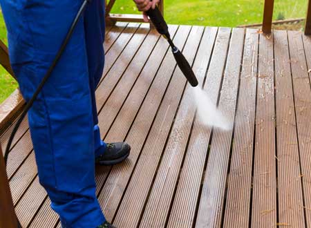 Cleaning Wooden Terrace — Walkway Washing in Tallahassee, FL Cleaning Wooden Terrace — Walkway Washing in Tallahassee, FL
