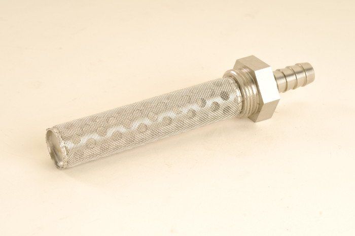 Woven metal mesh filters with synthetic overlay