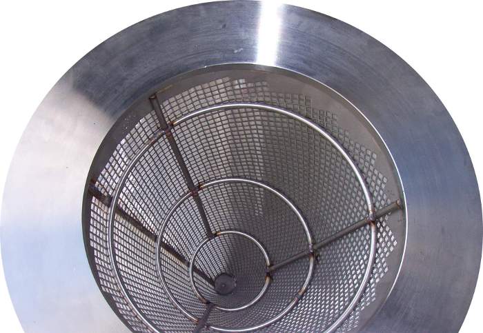 Perforated large and small with fine mesh option