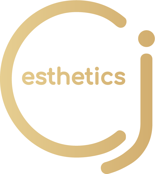 Gold logo with the word