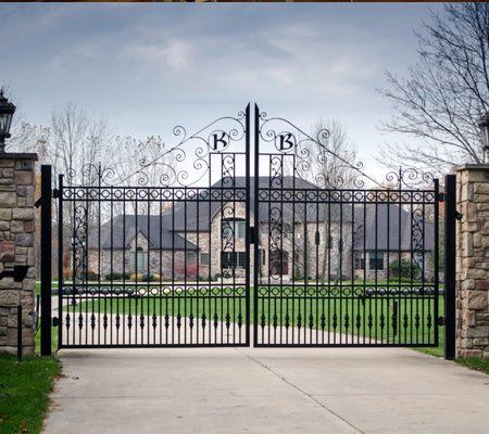 black metal gate