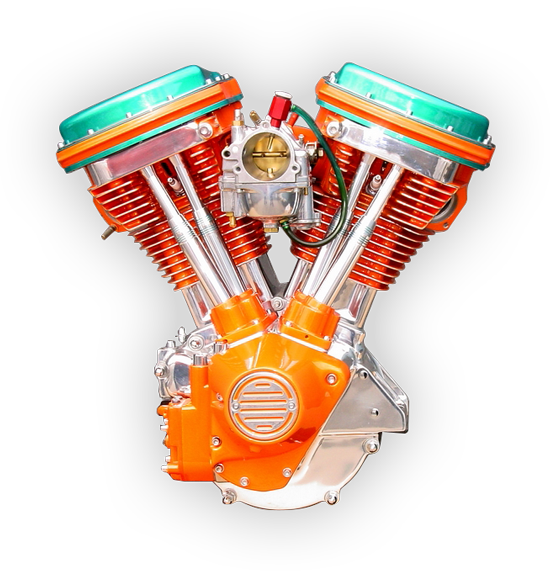 Teal And Orange Motor — Munnsville, NY — Hillside Motorcycle & Machine Teal And Orange Motor — Munnsville, NY — Hillside Motorcycle & Machine