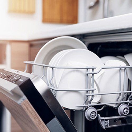 Appliance Store — Clean Plates in Dishwasher in Bountiful, UT Appliance Store — Clean Plates in Dishwasher in Bountiful, UT