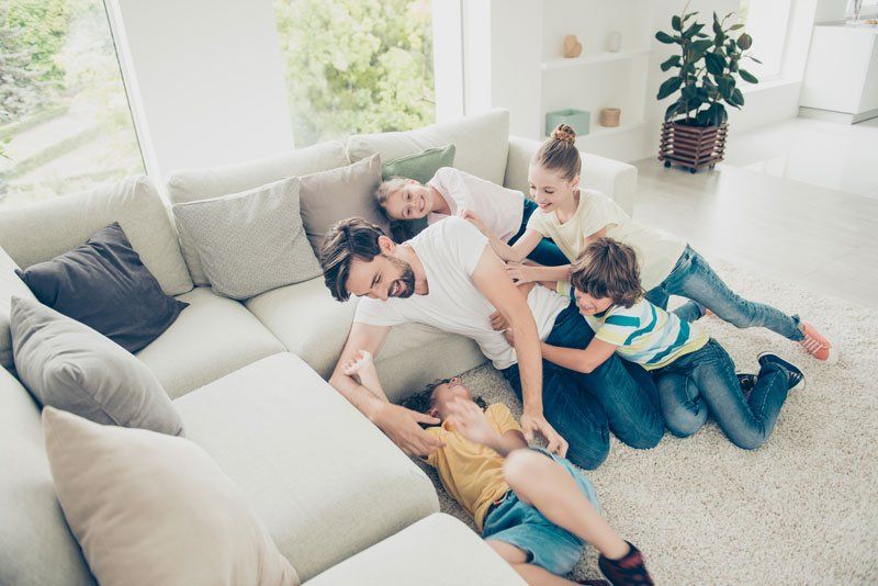 Silverfish — Happy Family Playing on Clean Living Room in Tavares, FL